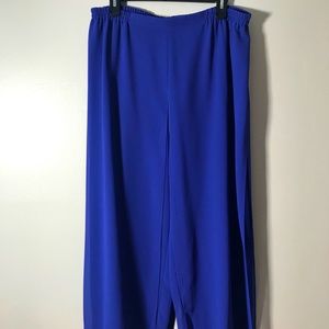 Davids Bridal PULL ON Chiffon Blue Pants Sz 14-16